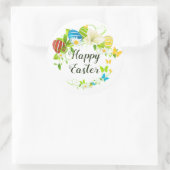 Paasemveer- en botervliegen, met adem ronde sticker (Tas)