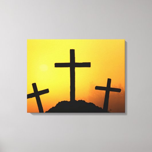 Paasen en palmzonneschermen en -scènes canvas afdruk (Voorkant)