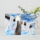 Paasen en palmzonneschermen en -scènes feestdagenkaart (Staand voorkant)