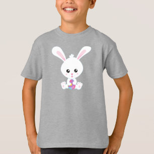 Paasen, kottenbrood, witte bunny, paaseieren t-shirt