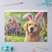 Paasfamiliehond tissuepapier (Craft)