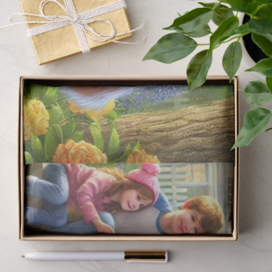 Paasfamiliehond tissuepapier (Geschenk)