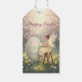 Paasfeeënschaarstei lente cadeaulabel (Voorkant)