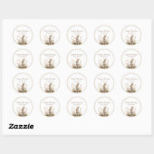 Paasfeest Bunny Beige Boho Ronde Sticker (Vel)