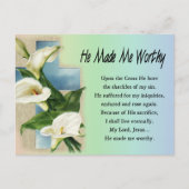 Paasfeest Christelijk dat hij me waardig maakte Feestdagenkaart (Voorkant)