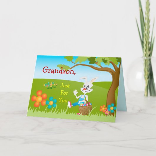 Paasfeest Kaart alleen voor kleinzoon (Voorkant)
