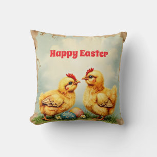 Paasfeest Vintage 2 Little Chicken Holiday Collect Kussen