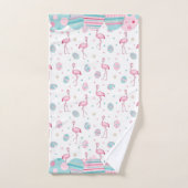 Paasflamingo en geverfd eierspatroon bad handdoek (Handdoek)