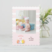 Paasfoto met Bunny Card Kaart (Staand voorkant)