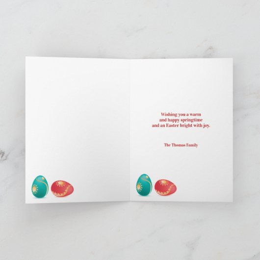 Paasfoto Wenskaart Feestdagen Kaart (Binnen)