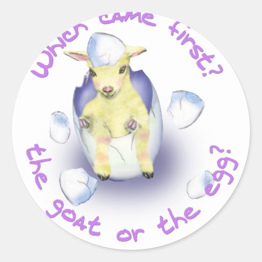 PaasFunny Goat Ronde Sticker (Voorkant)