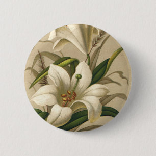 Paasgallen, Victoriaans Bloemen in Bloom Ronde Button 5,7 Cm