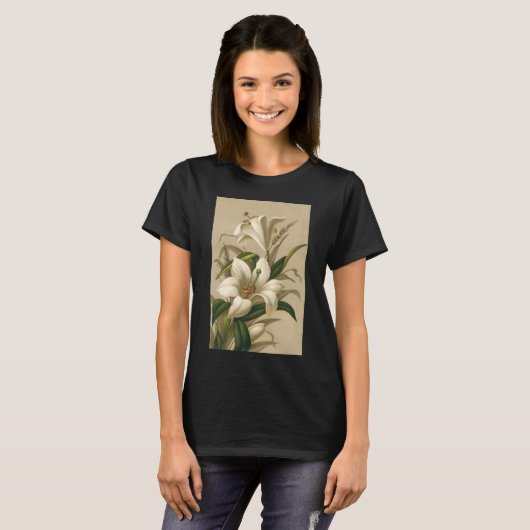 Paasgallen, Victoriaans Bloemen in Bloom T-shirt (Voorkant volledig)