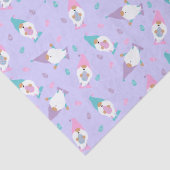 Paasgnoompatroon Paars roze blauw Tissuepapier (Detail)