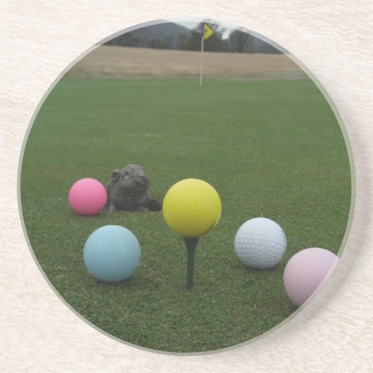 Paasgolf Zandsteen Onderzetter (Voorkant)