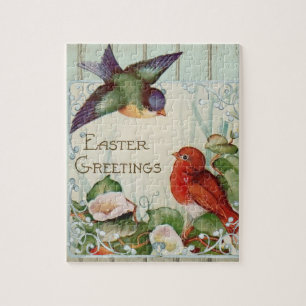  paasgrietvogels nestringend hek legpuzzel