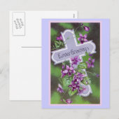 Paasgroet  illustratie feestdagenkaart (Voorkant / Achterkant)