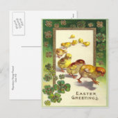  paasgroeten 1913 feestdagenkaart (Voorkant / Achterkant)