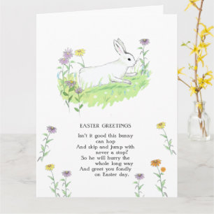 Paasgroeten Bunny Old Nursery Ryhme Art Kaart