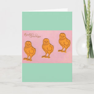 Paasgroeten Chicken Pink Green Feestdagen Kaart