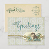 Paasgroeten  Kat reproductie Feestdagenkaart (Voorkant / Achterkant)