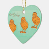 Paasgroeten Kip Groen Keramisch Ornament (Links)