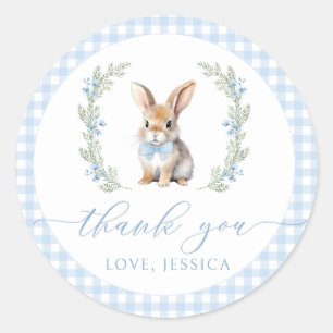 Paashaas baby boy dank u ronde stickers