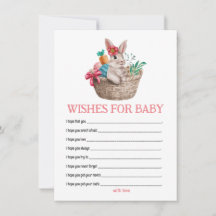 Paashaas Baby shower Wensen voor Baby Note
