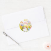 Paashaas blij Pasen sticker (Envelop)