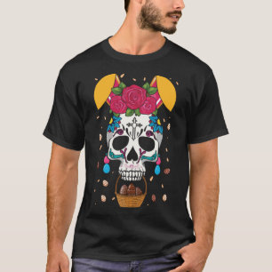 Paashaas Bloem Dia De Los Muertos Gelukkig Pasen T-shirt