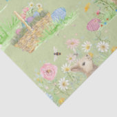 Paashaas Bloemenvlinder Munt Groene Decoupage Tissuepapier (Detail)