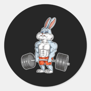 Paashaas Bodybuilding Gym Fitness Workout T-shirt Ronde Sticker