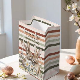 Paashaas Boho Waterverf gepersonaliseerd Medium Cadeauzakje