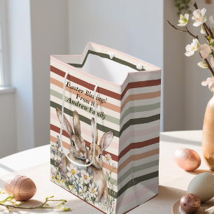 Paashaas Boho Waterverf gepersonaliseerd Medium Cadeauzakje