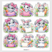 Paashaas Bord Houder Sticker (Vel)