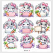 Paashaas Bordhouders Set 2 Sticker (Vel)