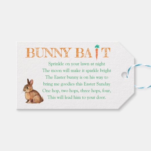 Paashaas Cadeaulabel (Voorkant (Horizontaal))