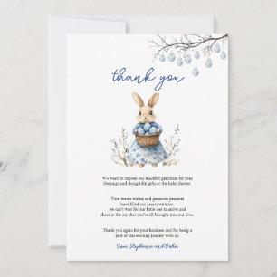 Paashaas Chinoiserie Baby shower Bedankkaart