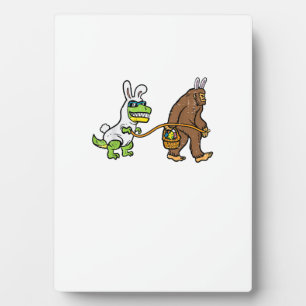 Paashaas Dino Bigfoot Sasquatch Trex Mannen Jongen Fotoplaat