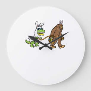 Paashaas Dino Bigfoot Sasquatch Trex Mannen Jongen Grote Klok