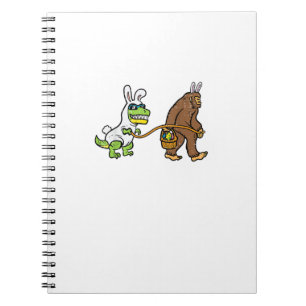 Paashaas Dino Bigfoot Sasquatch Trex Mannen Jongen Notitieboek