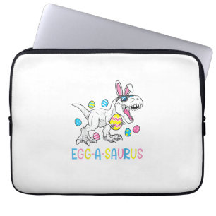 Paashaas Dinosaur Ei A Saurus TRex Kinderen Jongen Laptop Sleeve