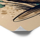 Paashaas Egg Basket Floral Spring Poster (Hoek)