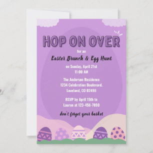 Paashaas Egg Hunt en zondag Brunch Kaart