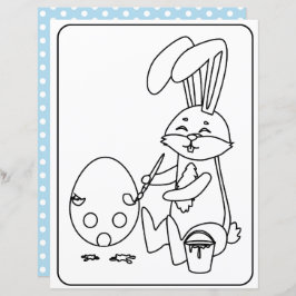 Paashaas & ei kleurplaat papier voor kinderen