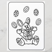 Paashaas & ei kleurplaat papier voor kinderen (Voorkant)