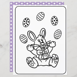 Paashaas & ei kleurplaat papier voor kinderen