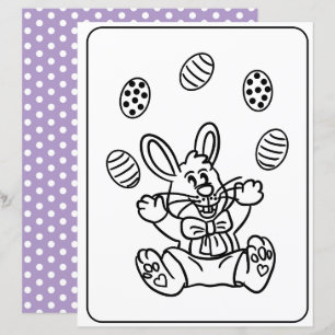 Paashaas & ei kleurplaat papier voor kinderen