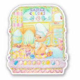 Paashaas ei kleurstof Sticker. Sticker