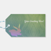 Paashaas eieren "Gelukkig Pasen" Cadeaulabel (Achterkant Horizontaal)